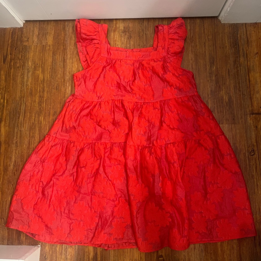 Short Floral Ruffle Babydoll Dress with Short Ruffle Sleeves